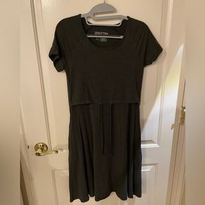 Latched Mama drawstring T-shirt nursing dress